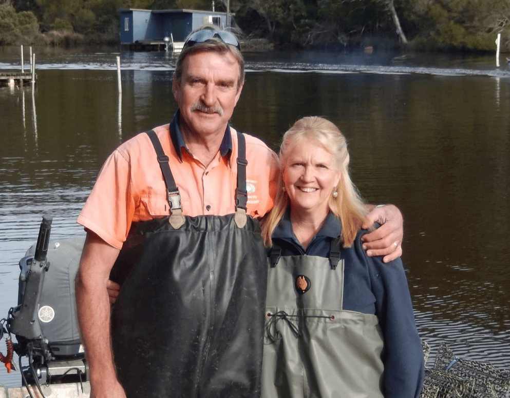 Kel and Caroline Henry have been farming rock oysters at Wonboyn
