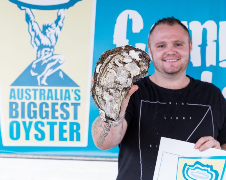 Five-year-old Pacific oyster ‘Hagrid’ from the Clyde River won in 2019. ‘Hagrid’ weighed in at 2.25kg, and was grown by Martin Jackson of Southern Oyster Culture